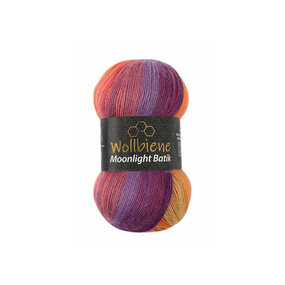 Purple, Twine/Thread/Cord, Art & School, Wollbiene, Moonlight Batik, Acrylic & Wool, Yarn, 5600, Lilac & Orange, 733066